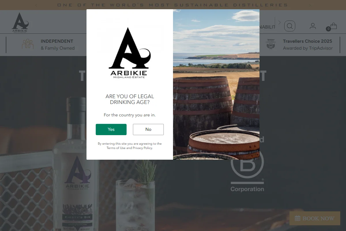 Arbikie Highland Estate Distillery official website