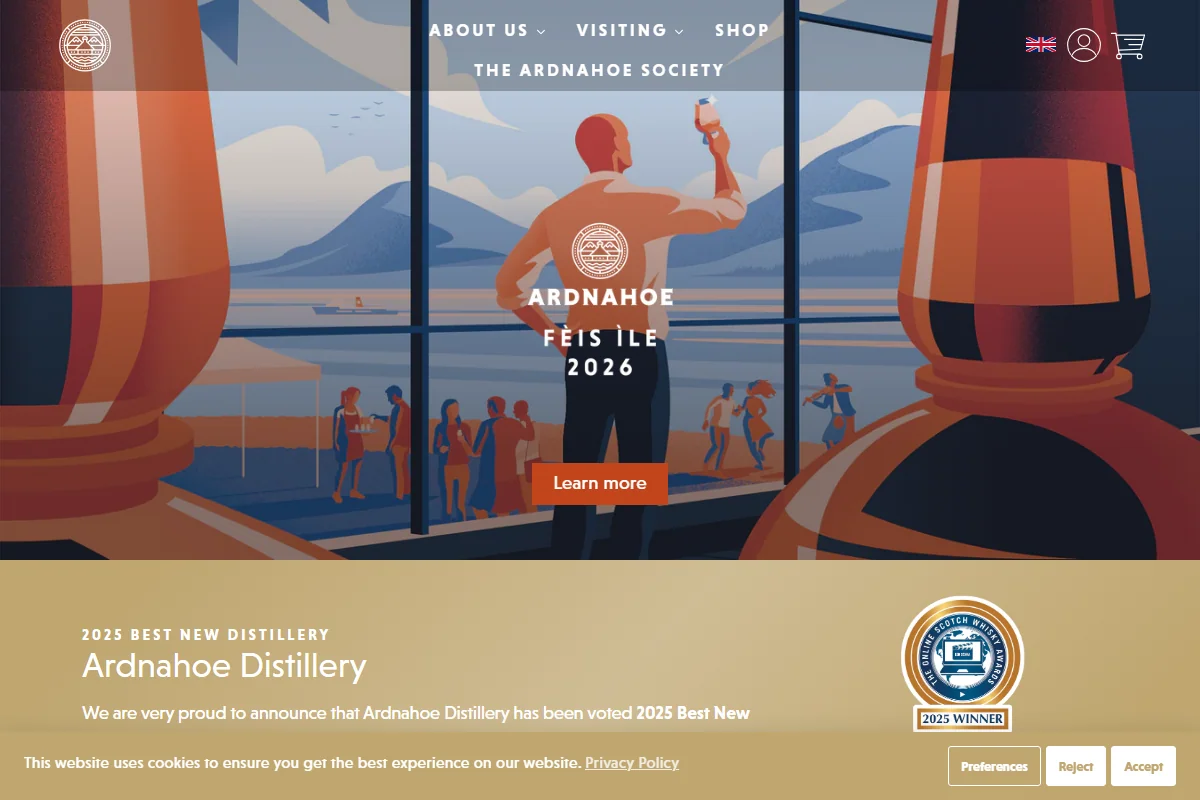 Ardnahoe Distillery official website
