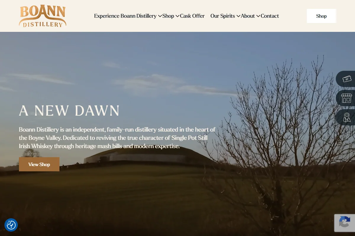 Boann Distillery official website