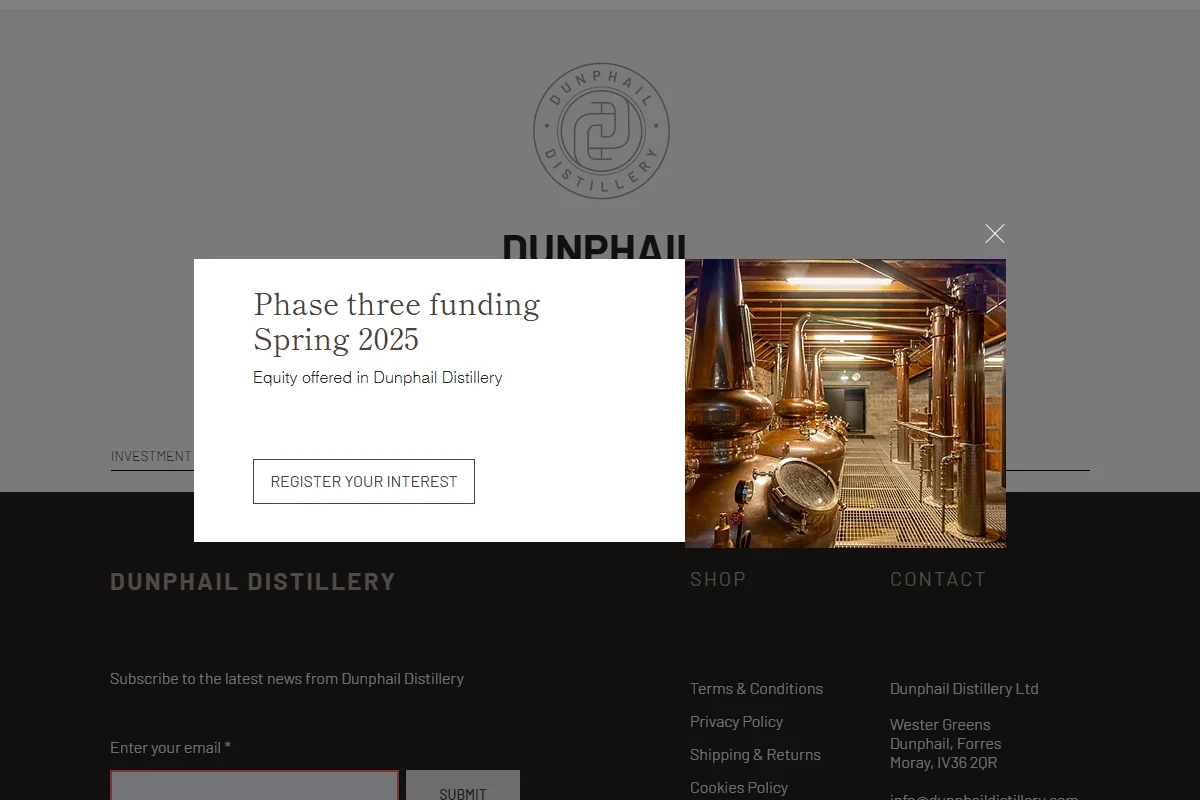 Dunphail Distillery official website