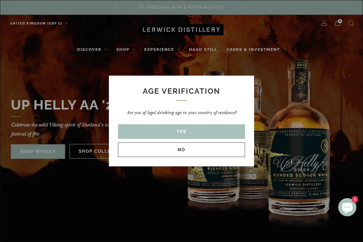Lerwick Distillery official website