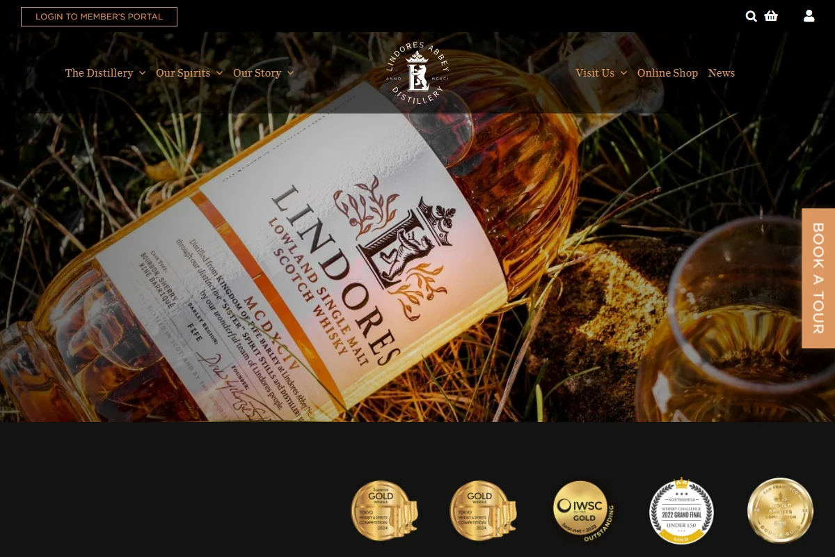 Lindores Abbey Distillery official website