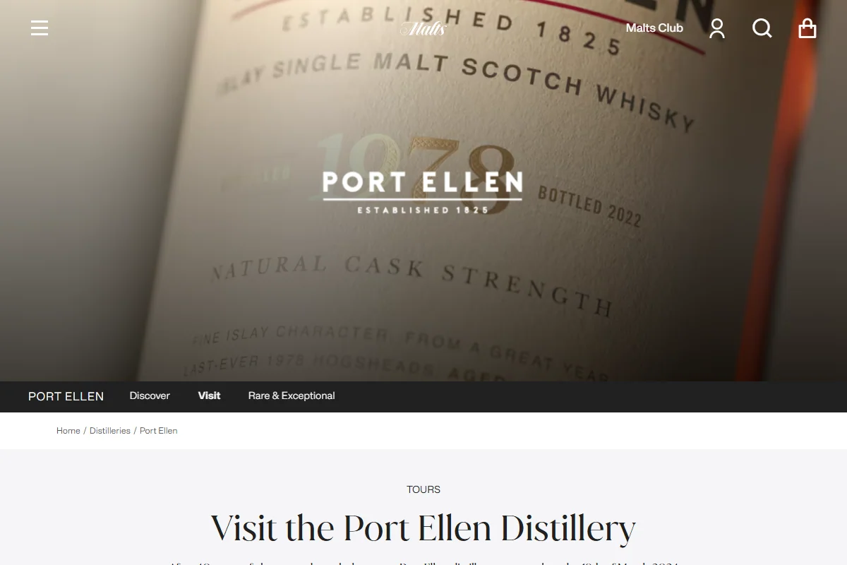 Port Ellen Distillery official website