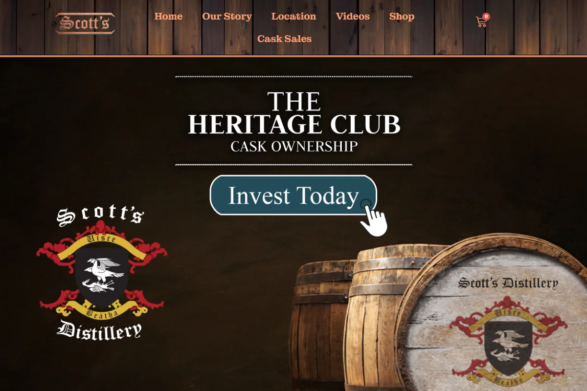 Scott's Irish Whiskey Distillery official website