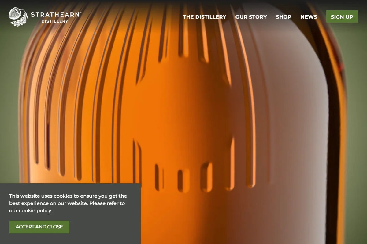 Strathearn Distillery official website