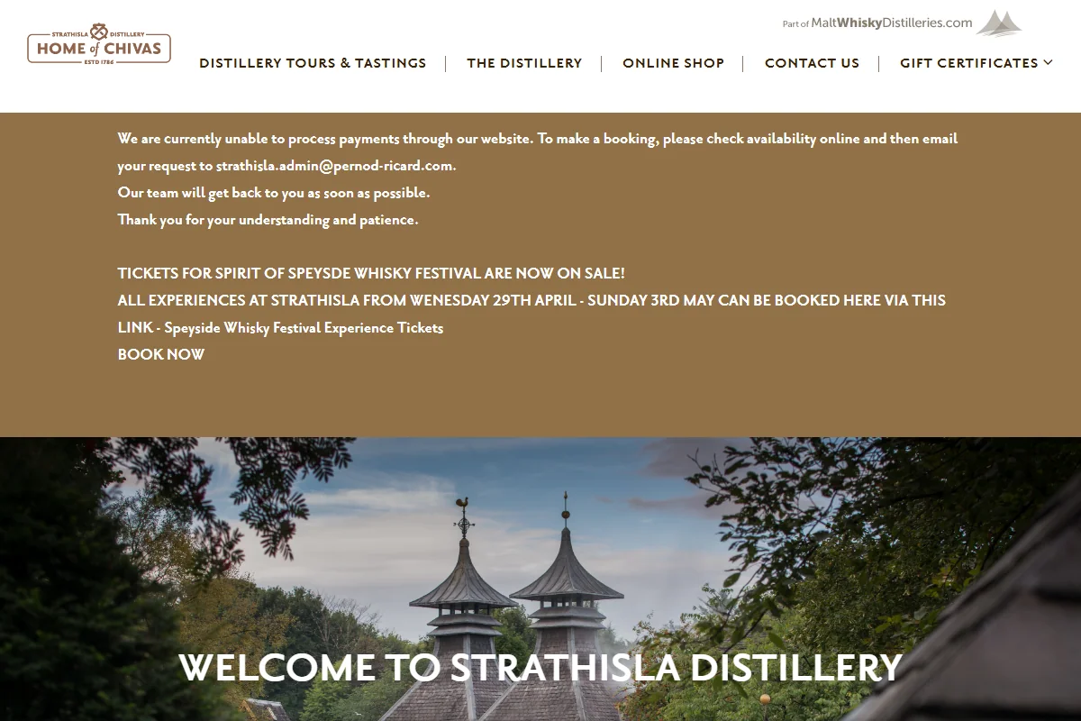 Strathisla Distillery official website
