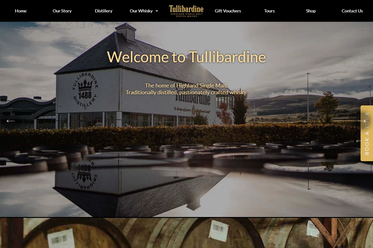 Tullibardine Distillery official website